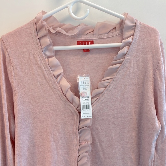 Elle Pink Ruffled Cardigan - Picture 3 of 7